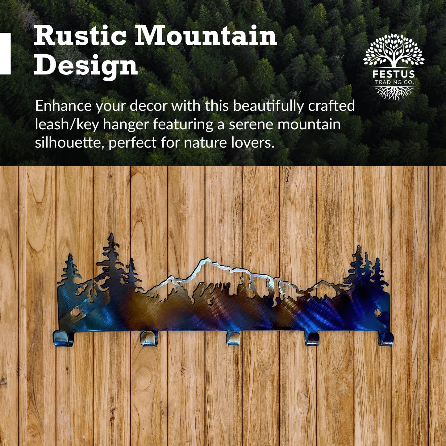 Leash/Key Hanger - Mountain Rustic Rack