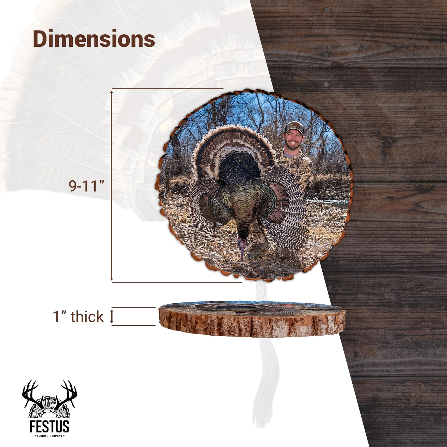 Custom Turkey Fan Mount Kit with Color Photo