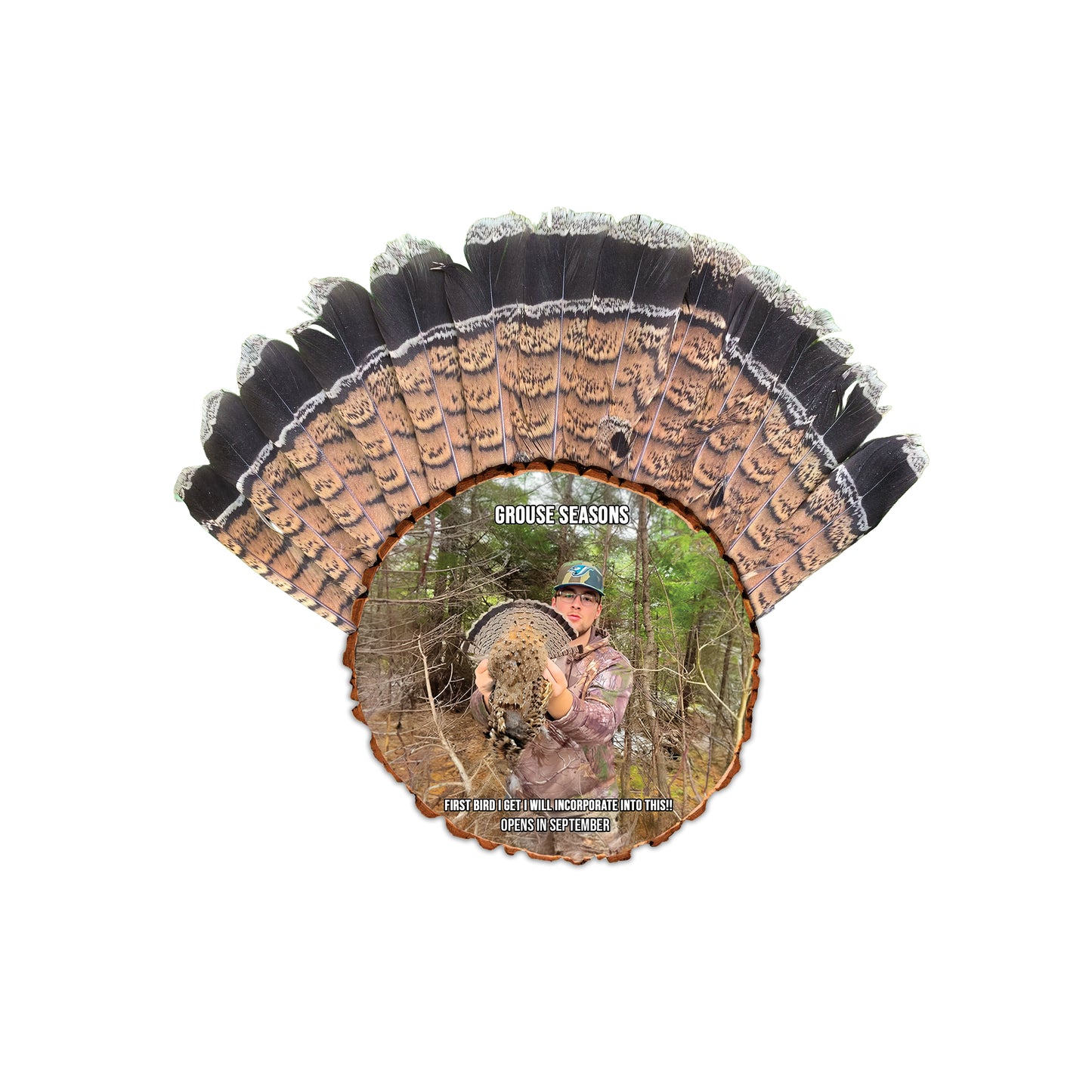 Custom Grouse Fan Mount Kit with Color Photo