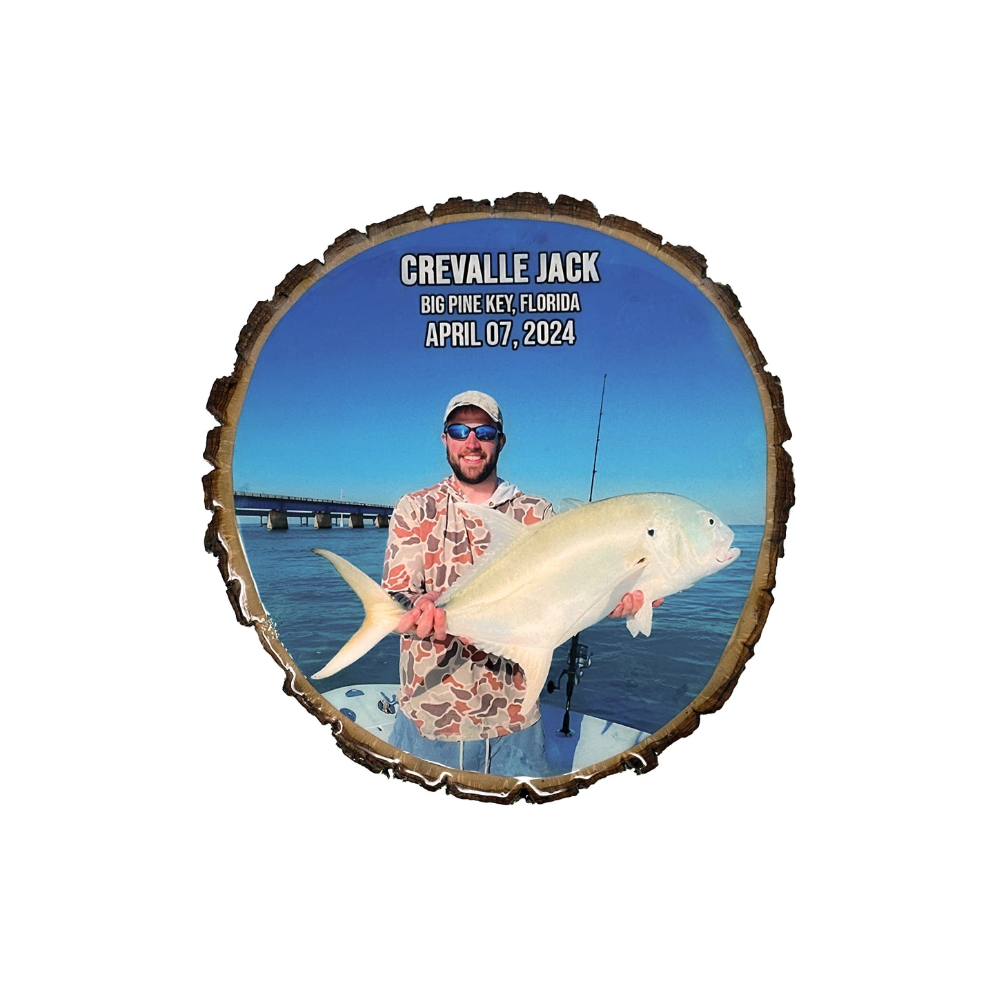 Custom Fishing Photo Wall Plaque with Color Photo