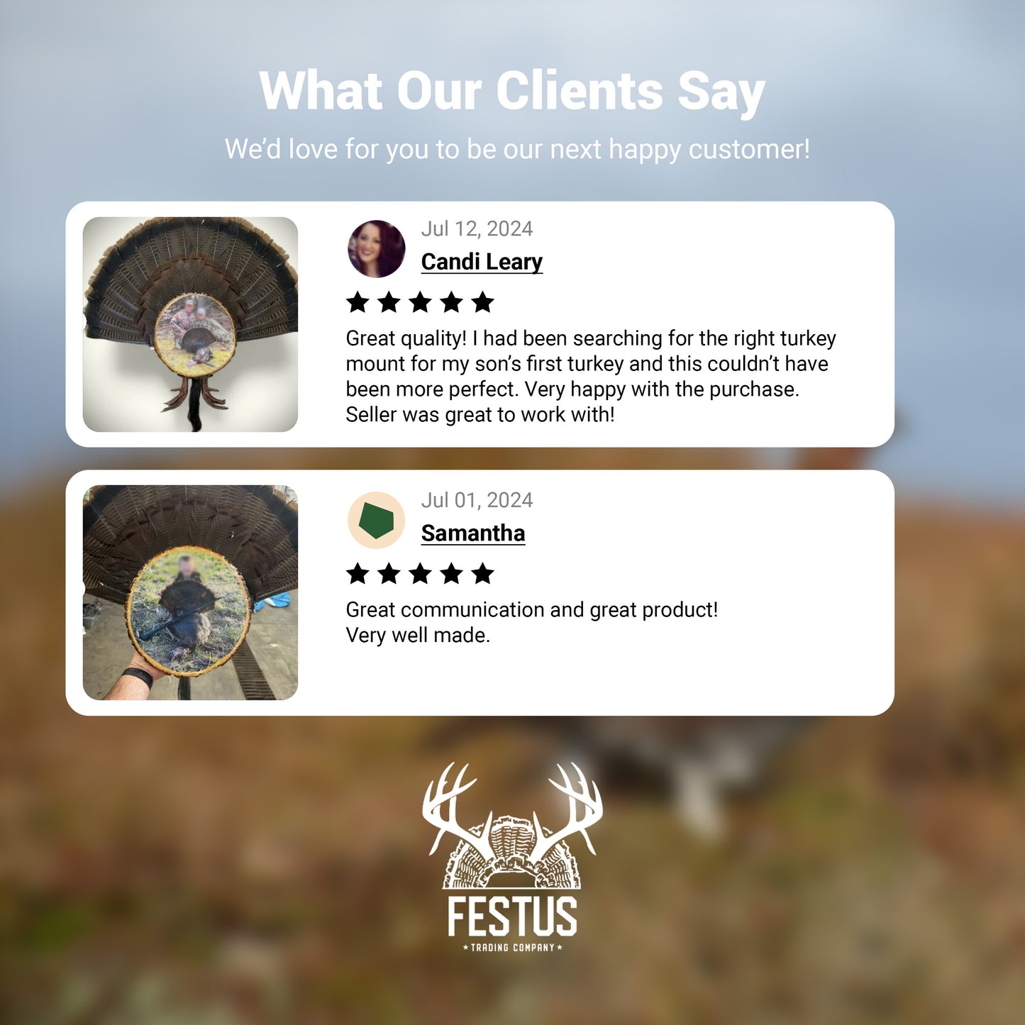 Custom Grouse Fan Mount Kit with Color Photo