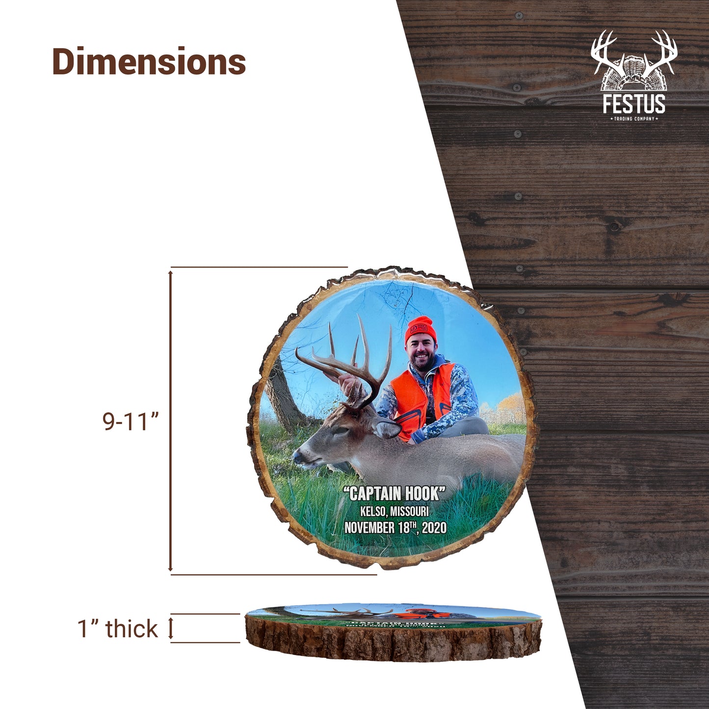 Custom Hunting Photo Wall Plaque with Color Photo