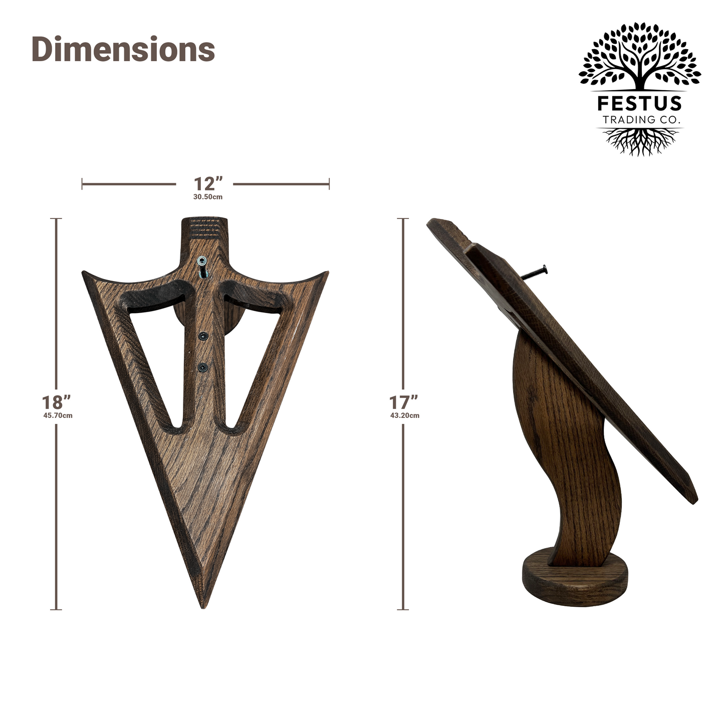 Swan Neck Arrowhead Skull Mount (Circle Base)
