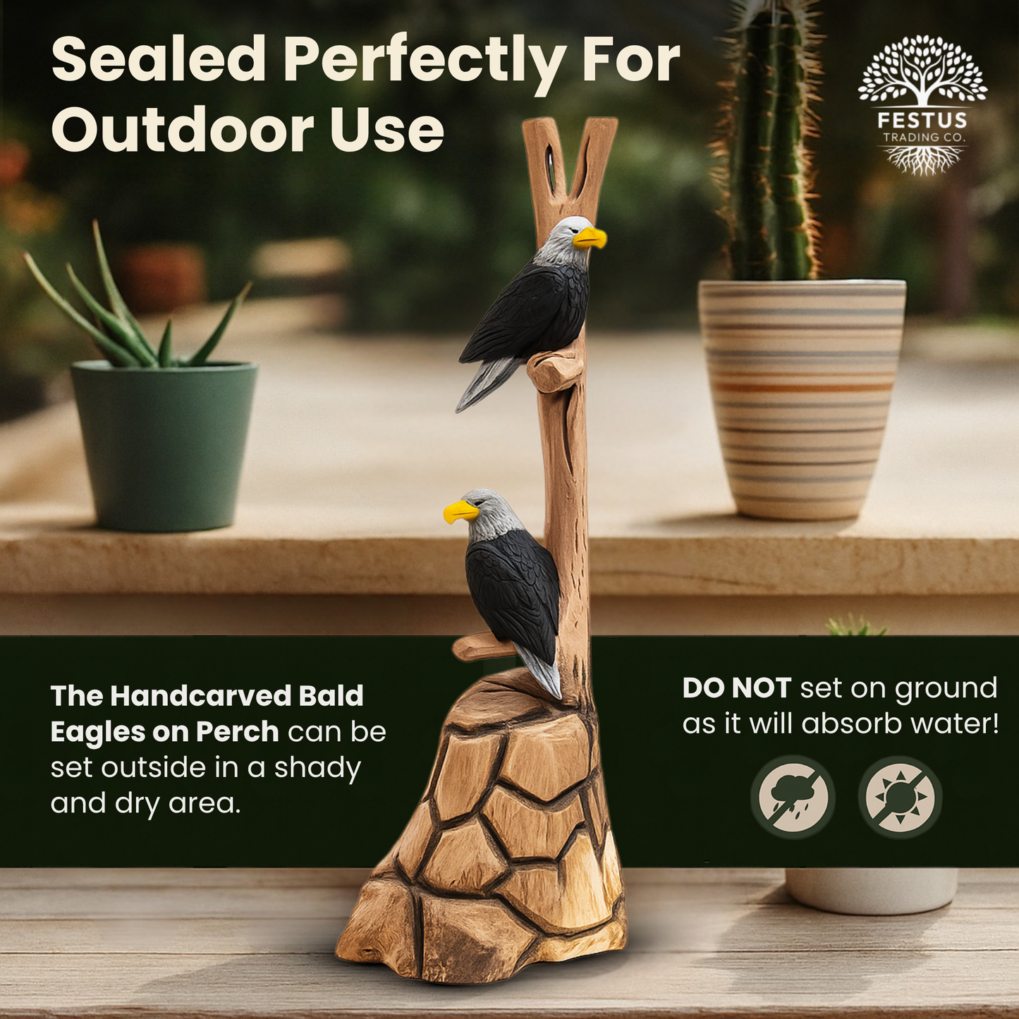 Handcarved Cedar Double Birds on Perch – Custom Chainsaw Carving – Rustic Wildlife Décor – Cardinal, Owl, Blue Jay, or Eagle Sculpture