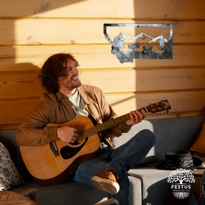 Montana Elk - Patina with 3 Elk Metal Art