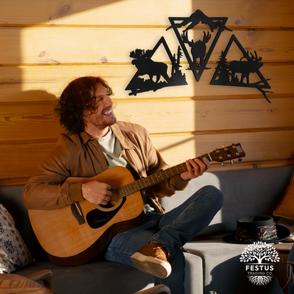 Wildlife Triangle Trio Metal Wall Art