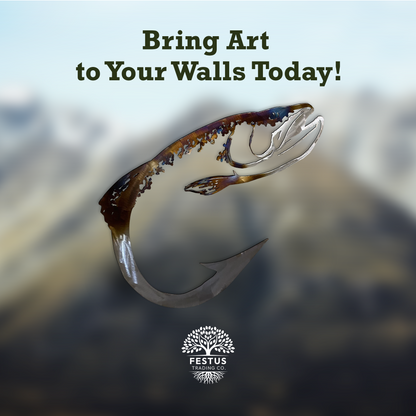 Steelhead Fish Metal Wall Art Sculpture