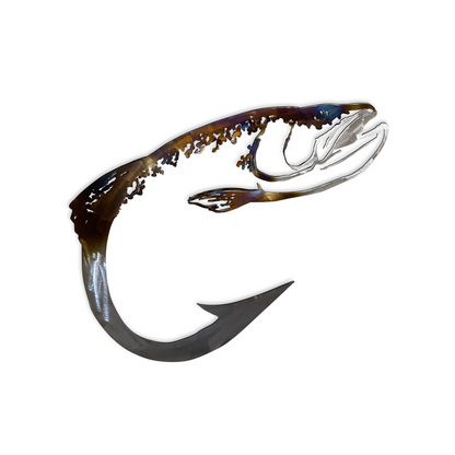 Steelhead Fish Metal Wall Art Sculpture