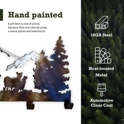 Leash/Key Hanger - Elk Rustic Wall Rack