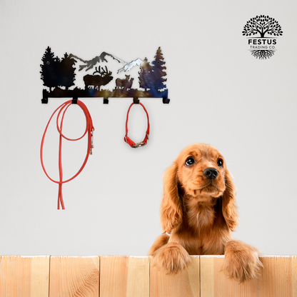 Leash/Key Hanger - Elk Rustic Wall Rack