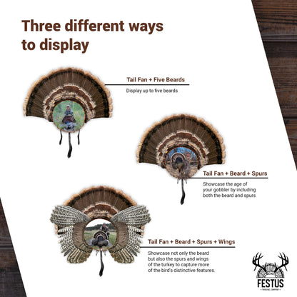 Custom Turkey Fan Mount Kit with Color Photo