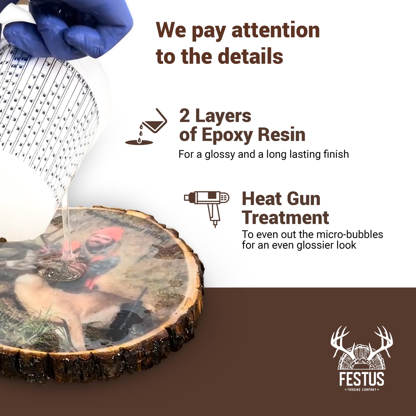 Custom Turkey Fan Mount Kit with Color Photo