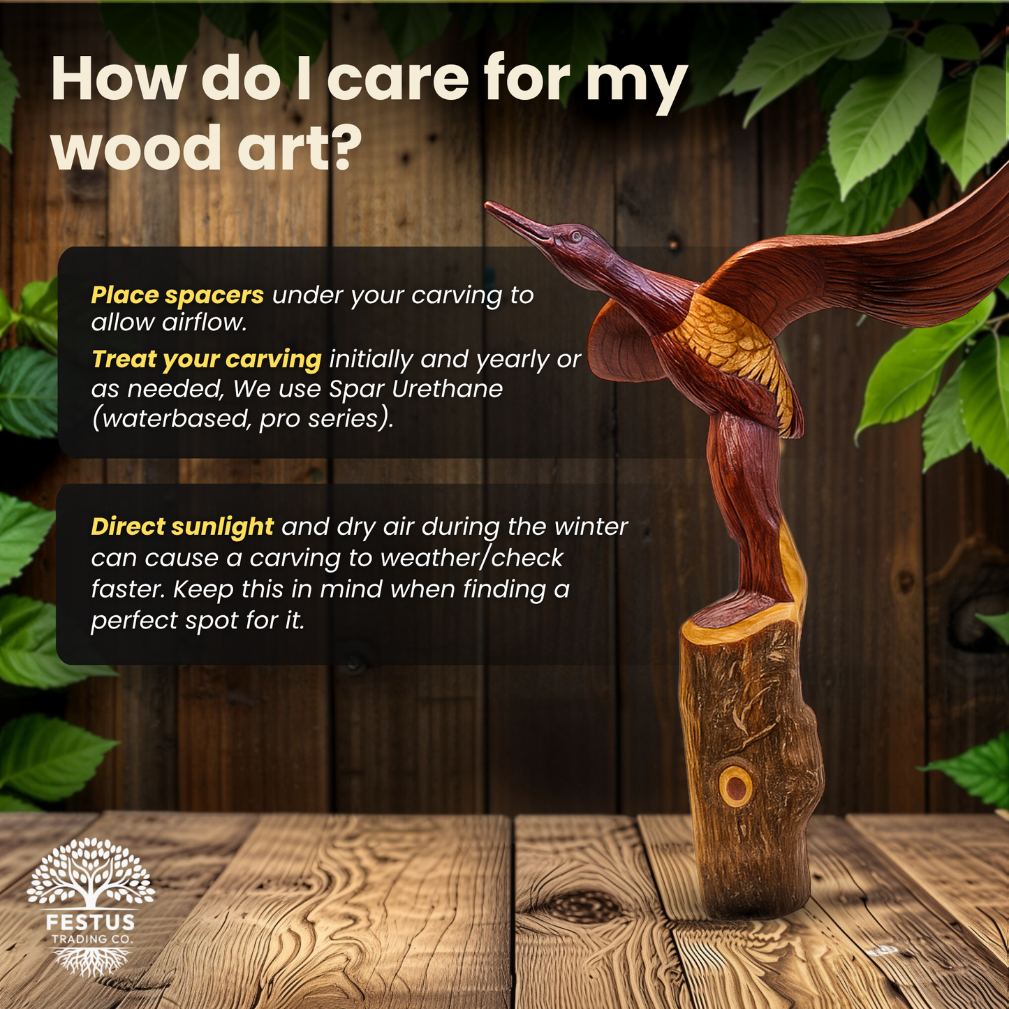 Landing Duck Cedar Chainsaw Carving – Handcrafted Rustic Outdoor Décor for Garden, Porch & Patio – Free US Shipping