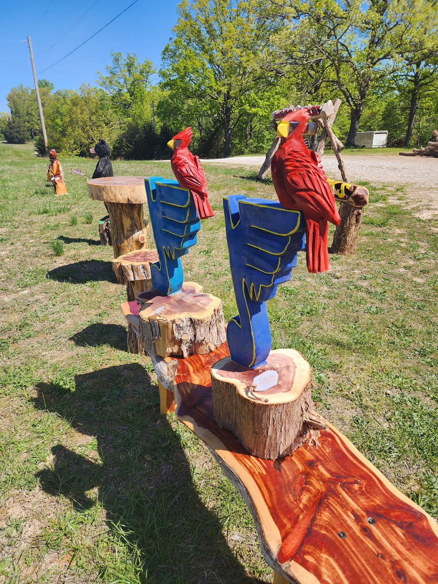 Handcarved St. Louis Blues Blue Note with Cardinal – Cedar Wood Carving | Handmade STL Fan Gift | Sports Home Décor