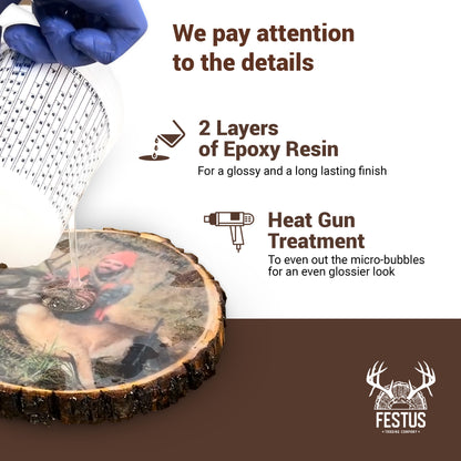 Custom Grouse Fan Mount Kit with Color Photo