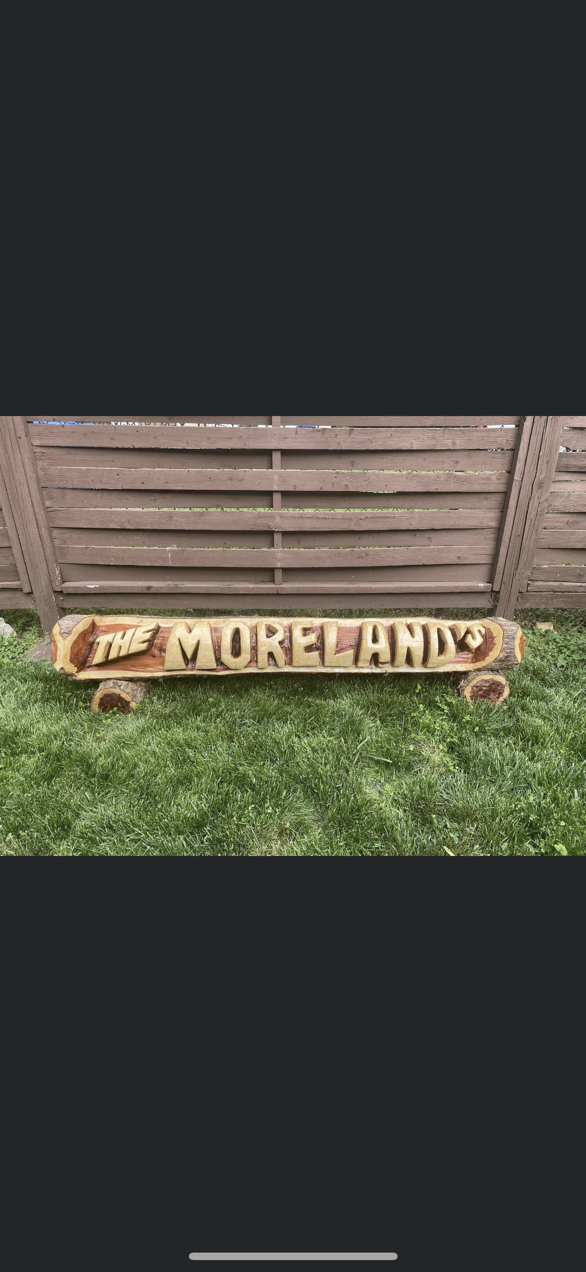 Custom Chainsaw-Carved Cedar Name Log
