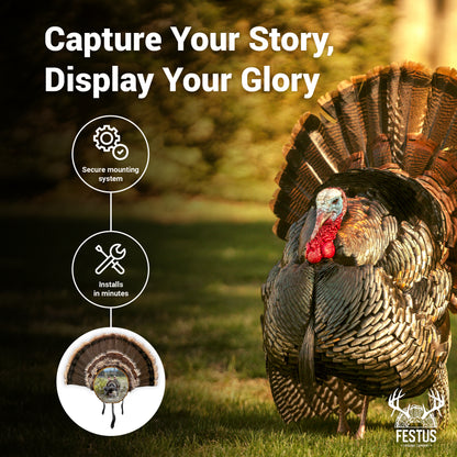 Custom Turkey Fan Mount Kit with Color Photo