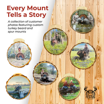 Custom Turkey Fan Mount Kit with Color Photo