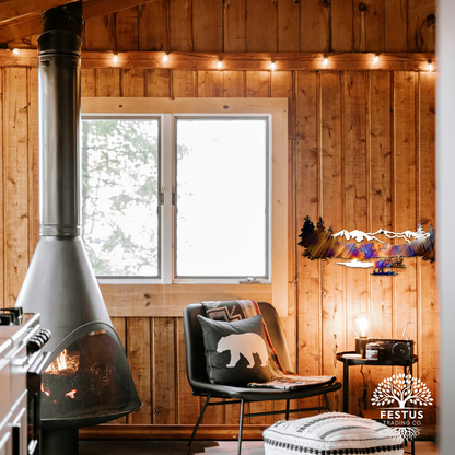 Mountain Metal Wall Art with Elk – Nature