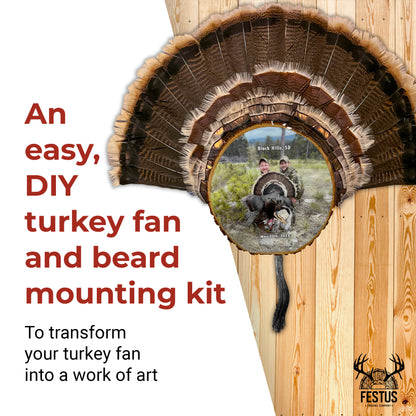 Custom Turkey Fan Mount Kit with Color Photo