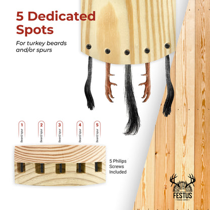 Custom Turkey Fan Mount Kit with Color Photo