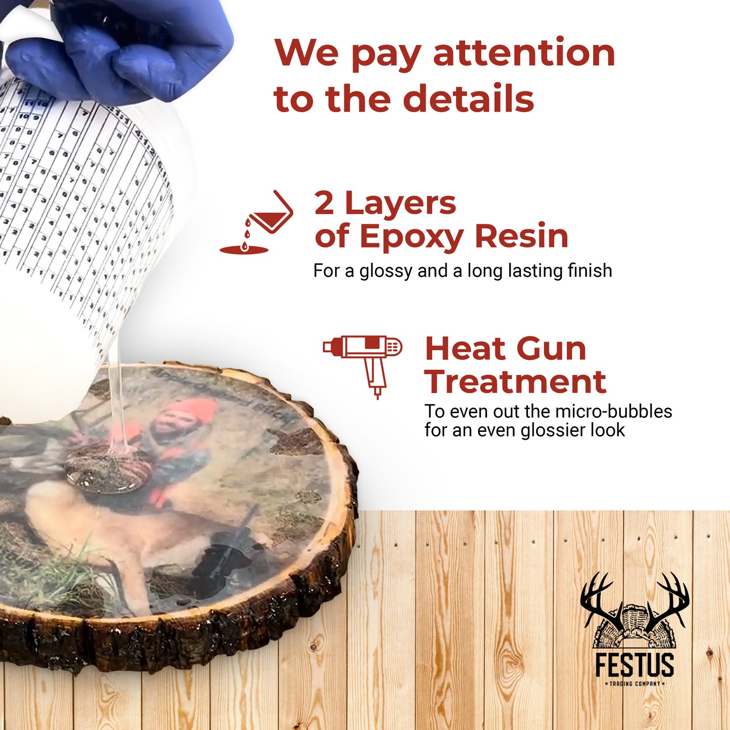 Custom Turkey Fan Mount Kit with Color Photo