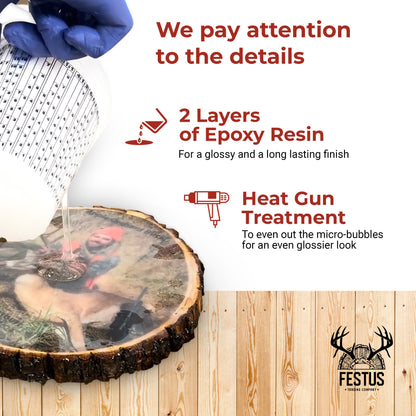 Custom Turkey Fan Mount Kit with Color Photo