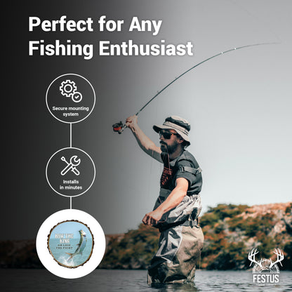 Tarpon Portrait Fishing Photo Plaque – Durable Glossy Epoxy Resin Finish, Rustic Live Edge Wood Wall Décor for Cabin, Lodge & Lake House