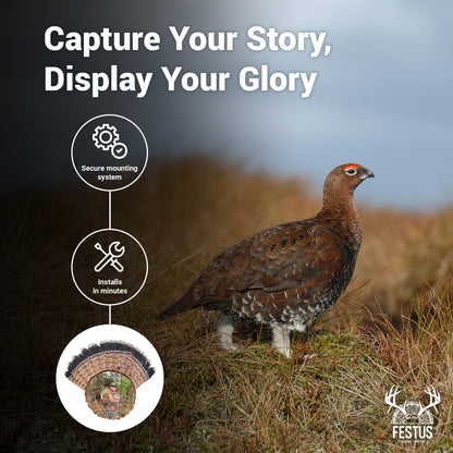 Custom Grouse Fan Mount Kit with Color Photo