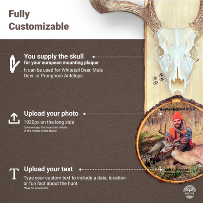 European Mount Plaque with Custom Photo