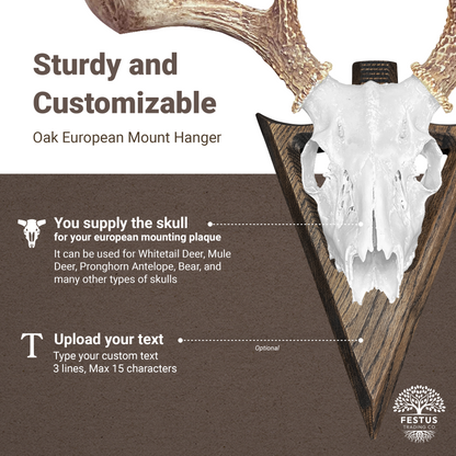 Swan Neck Arrowhead Skull Mount (Circle Base)