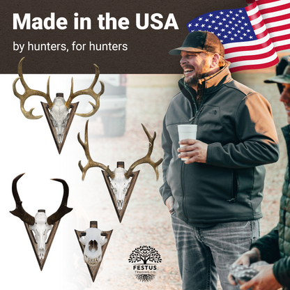 Swan Neck Arrowhead Skull Mount (Circle Base)